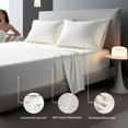 thumbnail image 3 of TOP SELL 100 % Cotton Luxury Sheet Sets 4 Pieces 600 Thread Count set includes Fitted sheet (all round elastic) Flat sheet and two Pillowcases (envelope closer), 3 of 6