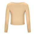 thumbnail image 3 of Timegard Hauts de Sortie pour Femmes Camisoles Col Carré Manches Longues T-Shirt Froncé Automne Décontracté Ajusté Hauts, 3 of 6