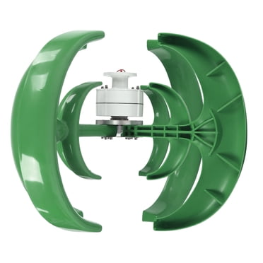 Green Wind Turbine, Wind Turbine Durable Stable 4 Blades  For Charging Boats Terraces Cabins Mobile Homes 24V