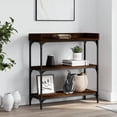 thumbnail image 1 of vidaXL Table Console avec Étagères Chêne Brun 75x30x80 cm, 1 of 5