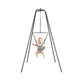 thumbnail image 1 of Jolly Jumper Élite – Exerciseur pour bébé original avec super support, selle Safari grise | Utilisation intérieure et extérieure | Cadre extra haut et action à ressort de qualité supérieure, 1 of 8