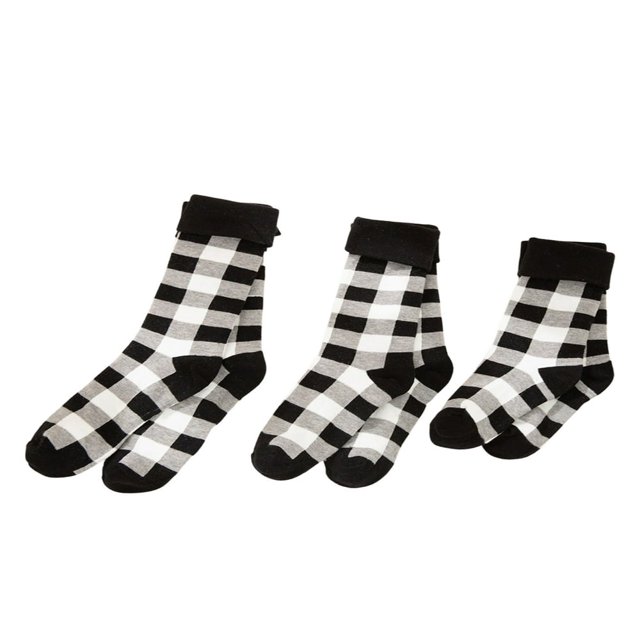 Christmas Parent-Child Stockings Tights Snowflake Santa Claus Print Pattern Family Matching Socks Adult Kid Warm Accessory