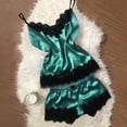 thumbnail image 1 of LSLJS Women Lace Satin Bra Camisole Sling Tops Shorts Pajamas Two Piece Set, Lingerie Sets, 1 of 4