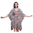 thumbnail image 1 of Bimba Kaftan Artistique de Plage, Paréo de Bikini, Robe Midi pour Femmes, Caftan Court - TG-3X, 1 of 5