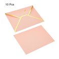 thumbnail image 3 of Unique Bargains B6 Luxury V Flap Gold Border Invitation Wedding Envelopes, Pink 10 Pack, 3 of 5
