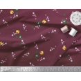 thumbnail image 3 of Soimoi Tissu Poly Georgette Feuilles et Imprimé de Fleurs de Roses, Tissu au Mètre, 52 Pouces de Large, 3 of 3