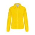 thumbnail image 5 of Besolor Button Down Shirts for Women Solid Color Long Sleeve Colared Tops Loose Office Blouses for Casual Work, 5 of 5