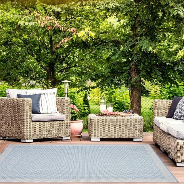 ECARPET Tapis d'Extérieur pour Patio, Terrasse, Jardin, Camping, Imperméable, Collection Veranda Classic