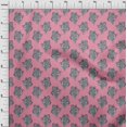 thumbnail image 3 of oneOone Cotton Poplin Fabric Leaves & Floral Block Decor Fabric Printed BTY 42 Inch Wide, 3 of 4
