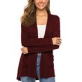 thumbnail image 1 of Faithtur Cardigan Simple pour Femmes, Tricot Uni à Manches Longues, 1 of 9