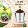 thumbnail image 4 of WWS- Lot de 2 Dosettes K Réutilisables pour Keurig 1.0: Dosettes K Rechargeables en Acier Inoxydable - Filtre à Café Réutilisable pour Cafetière Keurig 1.0, Permanent, Écoresponsable, Design le Plus Récent, 4 of 4