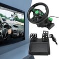 thumbnail image 4 of Volant de Course, USB 4 en 1 Rotation à 180 Degrés Technologie à Prise Chaude Volant de Jeu avec Pédale pour, 4 of 8