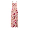 thumbnail image 4 of Pompotops Robes d'Été pour Femmes Décontractées Boho Imprimées à Bretelles Anneau Plage Longue Robe Maxi avec Poches, 4 of 5