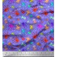 thumbnail image 1 of Soimoi Rayon Fabric Dot,Octopus & Jellyfish Ocean Fabric Prints by Yard 56 Inch Wide, 1 of 3
