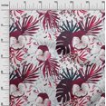 thumbnail image 3 of oneOone Viscose Chiffon Red Fabric Tropical Craft Projects Decor Fabric Printed By The Yard 42 Inch Wide, 3 of 5