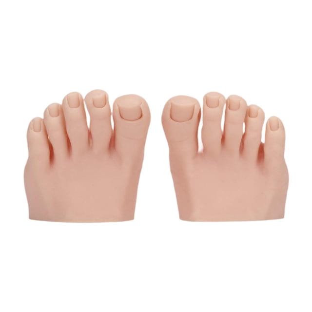 lionlar Practice Fake Foot Model Art Training Realistic Half Foot Flexible with Toes Skin Color