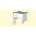 thumbnail image 3 of Nexera Celebri-T 1-Drawer Night Stand, White and Walnut, 3 of 5