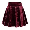 thumbnail image 1 of B91xZ Jupes Maxi pour Femmes Grande Taille Basique Polyvalente Extensible Taille Élastique Évasée Jupe Patineuse Décontractée, Rouge m, 1 of 4