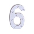 thumbnail image 2 of EGNMCR Alphabet LED Digital Lights Light Up White Plastic Digital Standing Hanging 6 Digital light, 2 of 2