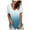 Light Blue, variant on fartey Short Sleeve Shirts for Women Trendy Gradient Print Roomy Fit Tshirts with Pocket Casual V Neck Short Sleeve Tops