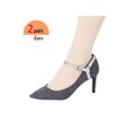 thumbnail image 4 of INSPIRE CHIC Sangles de Chaussures Antidérapantes Amovibles et Ajustables pour Femmes avec Boucle Argent Givré 20,5 Cm/8,07 Pouces, 4 of 4