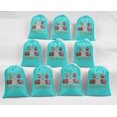 thumbnail image 5 of Darling Souvenir Green Rabbit & Egg Easter Party Supplies Favor BagsDrawstring Pouches15 Pieces, 5 of 5
