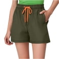 thumbnail image 2 of Timegard Shorts pour Femmes Été Plage Décontractés Amples Taille Élastique Entraînement Course Shorts Légers, 2 of 8