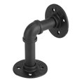 thumbnail image 3 of Pipe Shelf  Wall Support  Shelf Bracket  Shelf Support Black Iron Industrial Pipe Shelf Bracket Holder DIY Home Decor Wall Mounted Support #Detachable, 3 of 3