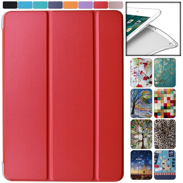 iPad Pro 9.7 Pouces 2016 Étui de Protection A1673 MLMP2LL/A MM172LL/A MLMN2LL/A MLMQ2LL/A A1674 A1675 MLMW2LL/A MLMX2LL/A MM192LL/A MLMV2LL/A MLN02LL/A MLMY2LL/A MLN12LL/A MLPW2LL/A MLPY2LL/A - Rouge
