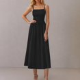 thumbnail image 4 of Yuyuzo Robes pour Femmes Décontractées Robes Maxi Smockées Bretelles Spaghetti Évasées Ligne A Longue Fluide Robe d'Été de Plage, 4 of 6