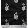 thumbnail image 1 of Soimoi Poly Georgette Fabric Floral Block Print Sewing Fabric Yard 52 Inch Wide, 1 of 3