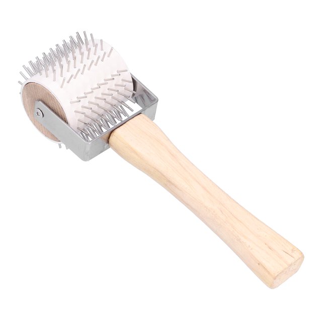 Uncapping Roller, Compact Comfortable Grip Beekeeping Needle Roller with Wooden Handle for Beekeeping for Bee