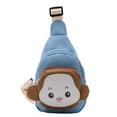 thumbnail image 2 of Cute Monkey Style Kids Messenger Bag, Small Shoulder Bag, Soft Fabric Material, Fun Design, For Children, School Use, Portable Storage, Playful Aesthetic, Lightweight Construction, Travel Hzhnb, 2 of 9