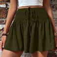 thumbnail image 1 of Shorts pour Femmes, Shorts d'Été pour Femmes à la Mode, Couleur Unie, à Cordon, 1 of 8
