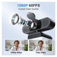 thumbnail image 3 of 1080P/2K Webcam, FHD USB Webcam For PC/Computer, PDAF Auto Focus, Dual Mics, Video Camera ,Easy to Operate, 3 of 6
