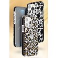 thumbnail image 3 of iPhone 12 Case for Women Girls, Clear Leopard Cheetah Pattern Cute Design Hard Back Soft TPU Bumper Protective Shockproof Phone Case for iPhone 12 Pro,Black Leopard, 3 of 8