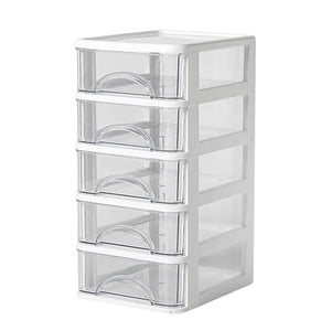 Organisateur de bureau Mini Bureau Organisateur tiroir, bureau en plastique mignon artisanat rangement tiroir, fournitures de bureau papeterie maquillage boîte à bijoux Organisateur avec stockage pour bureau Vanité