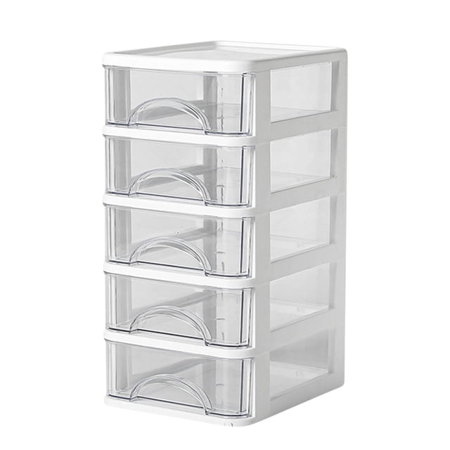 Plastic Storage Drawers Organizer Desktop Storage Box, Transparent Small Drawer Desk, Plastic Mini Storage Box, Rabbit Stationery Storage Box Small Drawers Organizer Storage