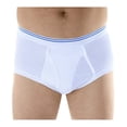 thumbnail image 2 of 3-Pack Men's White Classic Regular Absorbency Washable Reusable Incontinence Briefs Small, 2 of 5