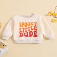 thumbnail image 2 of Bébé Garçons Halloween Sweat-Shirts à Manches Longues Cartoon Lettre Imprimé Pull Enfant Automne Tops, 2 of 8