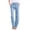 Light Blue, variant on LLYwey Deals Clearance Womens Chinos Pants Ladies Spring Printed Elastic Waist Full Length Casual Pants Nine-Point Pants New Full Length Pants Trousers Regular Fitted Wine 3XL