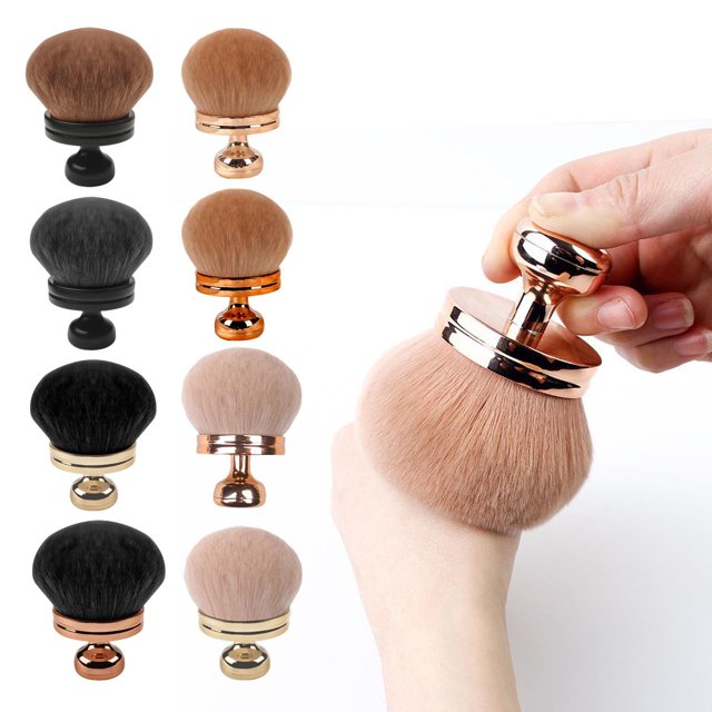 Cagogo under $5 8Pcs Makeup Brush, Large Makeup Brush, Powder Foundation Brush, Body Makeup Brush, Self Tanner Applicator Brush, Fluffy Kabuki Brush, Face Powder Brush