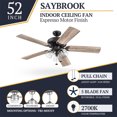 thumbnail image 4 of Prominence Home Saybrook 52 Inch Farmhouse LED Ceiling Fan with Light, Bronze, 4 of 12