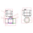 thumbnail image 3 of DN20 3/4" Two wires control Normally Closed Electric Ball Valve,AC110-230V PVC Motorized Ball Valve，With indication and manual, 3 of 5