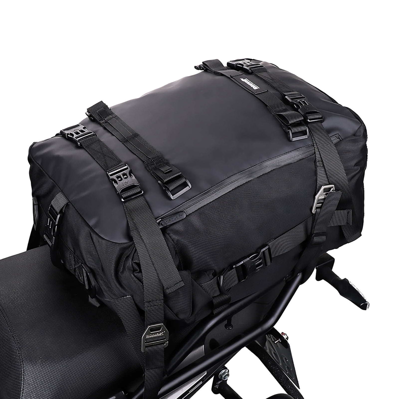Sac de Moto Sac à Queue Imperméable Grande Capacité Sac à Dos Sac Fourre-Tout Sac Polyvalent avec Sangles (Noir, 30 L)