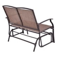 thumbnail image 4 of Gymax Causeuse de Patio à Glissière Banc Berçant Double Chaise avec Accoudoirs Cour Arrière Extérieur, 4 of 6
