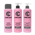 thumbnail image 1 of Curlook Curly Hair Package | Shampoo, Conditioner & Leave-In Styling Cream Set | Sulfate-Free, Silicone-Free | Pack of 3-400ml (13.5 oz) Each Bottle | Made in Canada, 1 of 7
