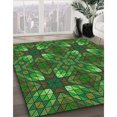 thumbnail image 3 of Ahgly Tapis Rectangulaire Lavable en Machine Intérieur Transitionnel Vert Forêt Foncé, 7 Pieds x 9 Pieds, 3 of 7