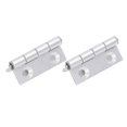 thumbnail image 1 of Cabinet Hinge, Hinges 2Pcs Thickened Flat Open Resin Bushing Aluminum  For Woodworking, 1 of 8