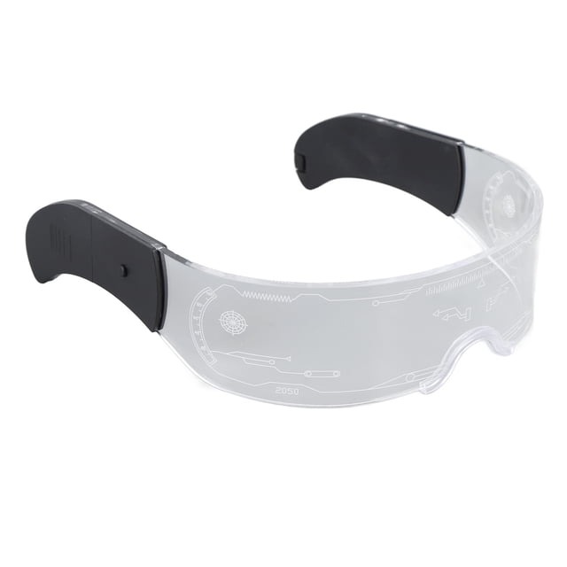 Luminous Glasses, LED Visor Glasses Battery Powered 7 Colors 4 Modes for Cosplay Party